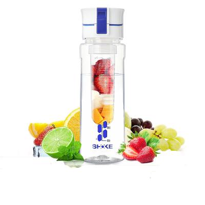 China Eco-Friendly Sustainable 750ml BPA Clear Tritan FREE Gym Drinking Plastic Sports Water Bottle With Filter for sale