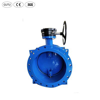 China High quality water conservator durable using various ductile iron flanged handwheel butterfly valve with gearbox for sale