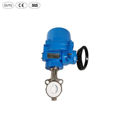 China Water Guard Factory Direct Selling Sealing Soft Rubber Wafer Electric Butterfly Valve for sale