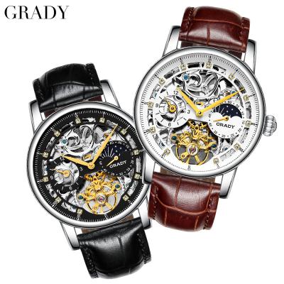 China Chronograph Mens Wristwatches Mechanical Movement Watch Self Wind Automatically Without Battery for sale