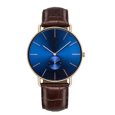 China Hot Sale Fashion Minimalist Unisex Chronograph Wristwatch With Leather Strap Quartz Watches Wristwatches for sale