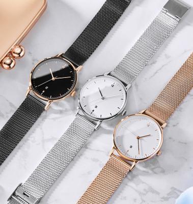 China Water Resistant China Movt Quartz Watch Stainless Steel Wrist Watches Genuine Leather Strap Cheap Price for sale