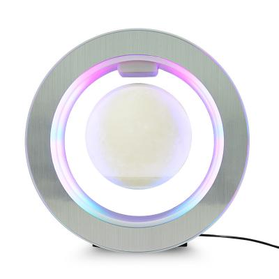 China Eco-friendly Decor Room Decor Light 3D Night Moon Lamp Magnetic Levitation Rotation Floating Lamp with LED Magnetic Base Light for sale