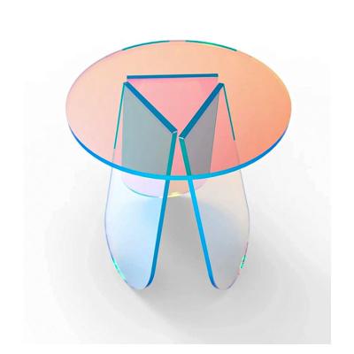 China Acrylic table legs plexiglass legs adjustable transparent custom plate coffee table acrylic chair support (other) curing Nordic acrylic blanks table for sale