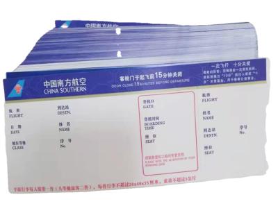 China Thermal Printing Paper Airline Boarding Pass Ticket For Thermal Tickets ,Airline Boarding Passes for sale