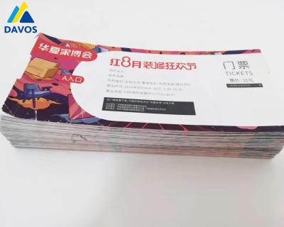 China Thermal Paper Boardcard Ticket Boarding Pass Ticket Customized  Printing for sale