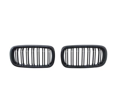 China Black Dual Line Front ABS Grill Gloss Grille 2013-2018 For BMW X5 F15 Front Bumper Grille for sale