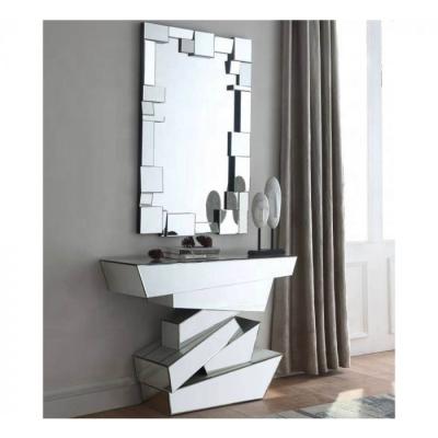 China Modern Fashion Furniture Living Room Hallway Mirrored Glass Console Table for sale