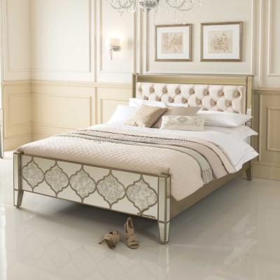 China PANEL Hot Sale Luxury High Quality King Size Mirrored Bed for sale