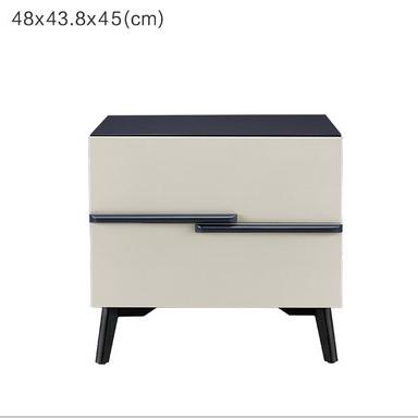 China Modern luxury bedside cabinet of two drawers (the other) adjustable warm style custom and white wood bedside cabinet for sale