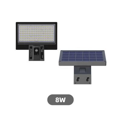 China Outdoor Garden 8w LED Wall Garden Lights High Brightness Solar Sensor Outdoor Waterproof Adjustable Solar Wall Light for sale