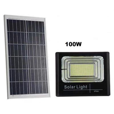 China Wholesale High Quality Solar Yard Garden Light Flood Light Solar 100w Outdoor Garden Flood Light From Top With On Off Switch for sale