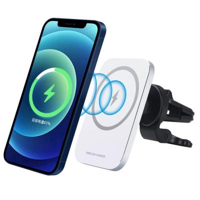 China Metal Body For Car Wireless Charger New 15w Charger Heat Dissipation High Quality Mobile Phone Portable Magnetic Wireless Fast Holder for sale