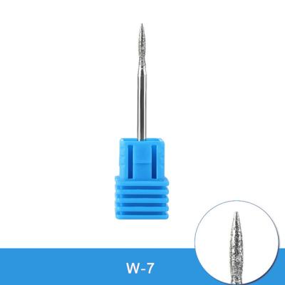 China Light Bit Grinding Accessories For UV Nail Art Tool Shank Carving Polishing Diamond Burrs Gel Nail Polish Manicure Head for sale