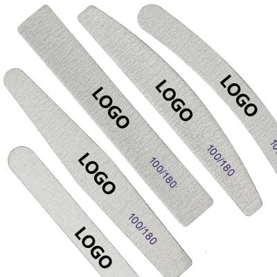 China Fahion logo nail file and nail tool professional custom limasnails 100/180 sandpaper nail file for sale