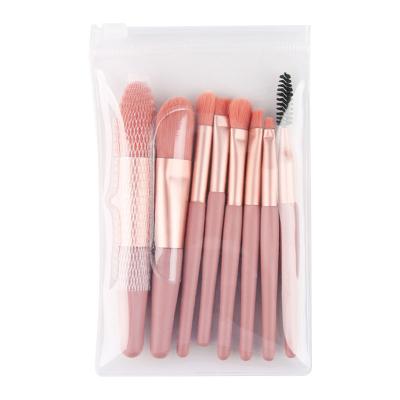 China Angular Blush Luxury Brand Base Kit Wholesale Wood Handle Private Brush Set Cosmetic Makeup Brushes for sale