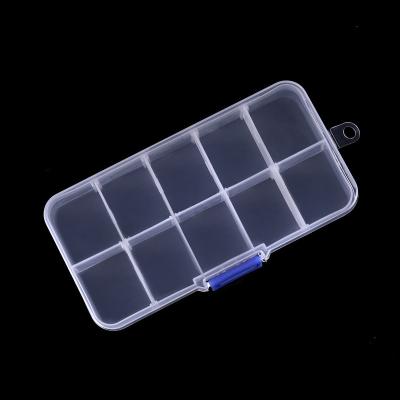 China Transparent Rectangle Nail Art Decoration Storage Box Jewelry Rhinestone Manicure Accessories Tool Container Case Clear Durable for sale