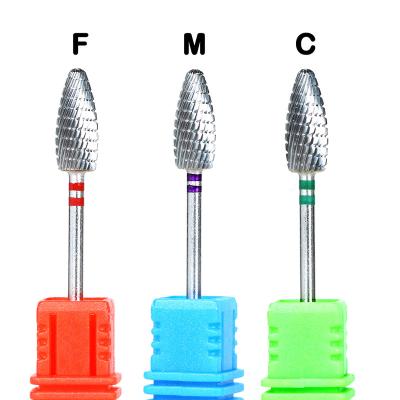 China Nail Art Beauty Nail Art Tool Safety Bits Tungsten Carbide 5 in 1 Nail Drill Bits Nail Rotary Tools for sale