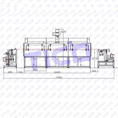 Cina Macchina di rivestimento della batteria con pellicola di elettrodi a rotolo slot camera di asciugatura a tre righe in vendita