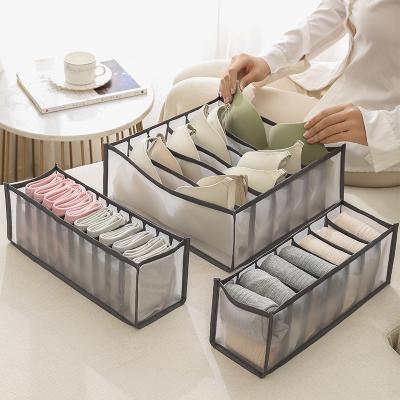 China New Living Room Combination 8 Piece Foldable Drawer Organizer Bra And Underwear Net Wire Net Storage Box for sale