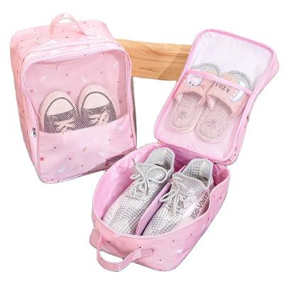 China Promotion Custom Logo Carrier Travel Dust Zipper Closure Toiletries Durable Nonwoven Waterproof Finished Shoes Bag for sale