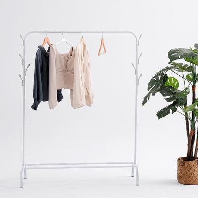 China Eco-friendly Wire Material Iron Metal Movable Movable Rail Clothes Rack Wardrobe Organizer Stand Clothes Hanger for sale