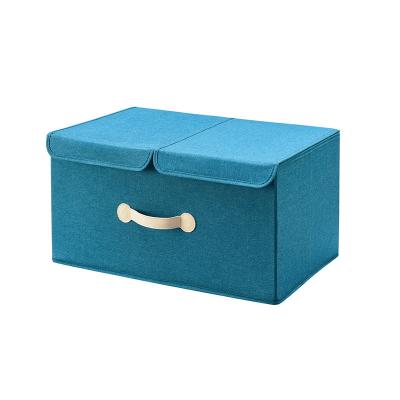 China Modern Large Foldable Canvas Fabric Kids Toys Organizer And Polyester Storage Top Selling Box With Lid for sale