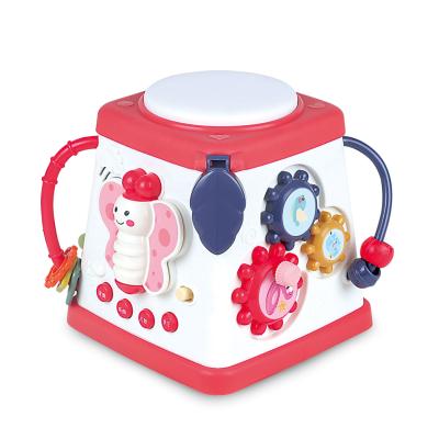 China Early Education Musical Multifunctional Infant Early Education Electric Light Musical Learning Box Toy Baby Activity Sensory Cube for sale