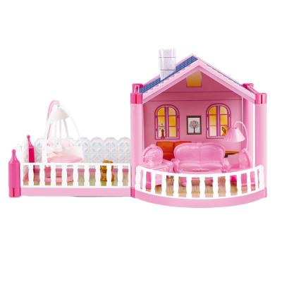 China Cartoon Toy Assembly DIY My Liitle House Villa Mini Dolls 45pcs Building Blocks Girl Castle Toy for sale