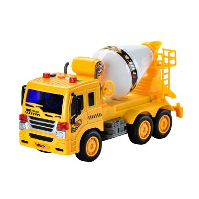 China Battery Operated Friction Simulation 6 Wheels Construction Vehicle Light Music Friction Inertia Engineering Model Dump Truck Toy for sale