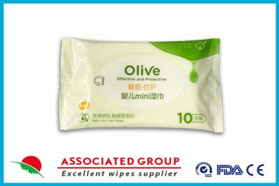 Chine Bébé Mini Wet Wipes No Alcohol de ménage d'Olive Essence jetable et portatif à vendre