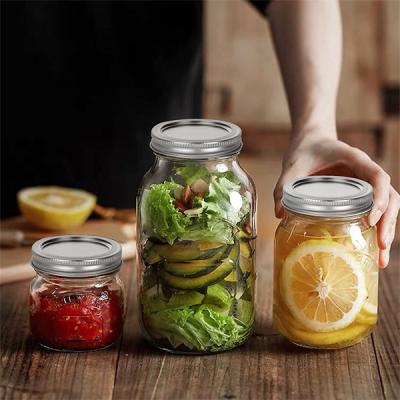 China Non Spill Regular Mouth Canning Mason Jar Lids Split-Type Leak Proof And Airtight 70mm Band And Ring for sale