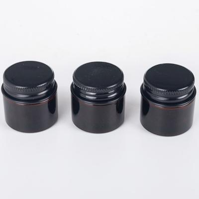 China 0.35oz Amber Glass Round Sample Jar 10ml Vial Containers Lead Free Empty Refillable Cosmetic Jars For Eye Cream for sale