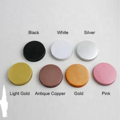 China Non Spill Custom Aluminum Metal Lids For Sealing Glass Jars, Bottles, Rose Gold White Screw Lid for sale