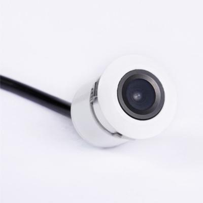 China 640(H)*480(V) 14.5 MM White Car Camera Mini Hidden Flush Mount Rear View Stuck And Plug-in Support Dual Use Parking Camera for sale