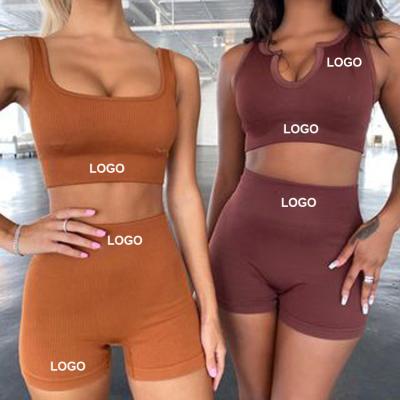 China Seamless Logo Breathable Custom Clothing Women Workout Sportswear Women Gym Wear Lady Fitness Yoga Wear for sale