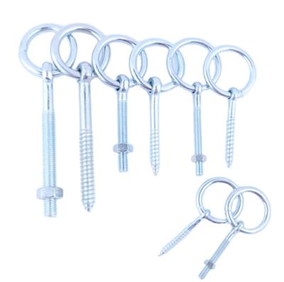 China Steel Wood Screw Eye Hook Screw With Ring Bolt / Eye Hook for sale