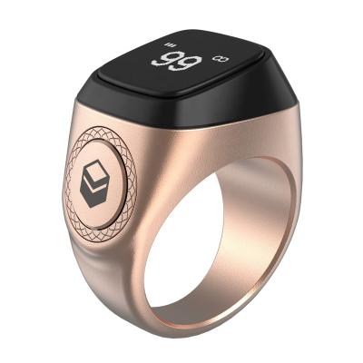 China Touch Screen Digital Prayer Time Vibration Reminder Display Ring Waterproof Led Muslim Quran Smart Ring for sale