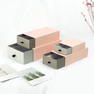 China Recyclable Custom Paper Cosmetics Underwear Product Packaging Gift Drawer Pull Box for sale