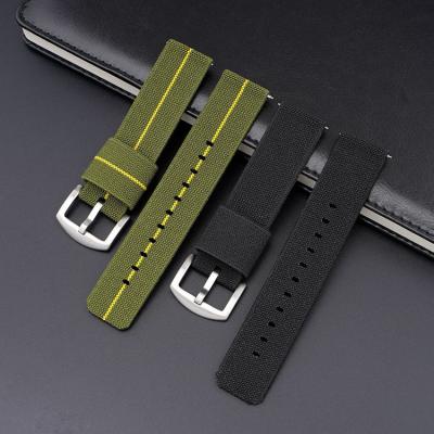 China Two Piece Fabric Elastic NATO Strap 20mm Watch Strap Quick Release Parachute Nato Strap Custom Designer 22mm Watch Band for sale