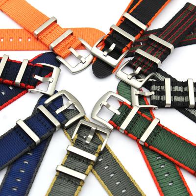 China Fabric Seat Belt Nato Belt 20mm NATO Two Piece Premium Nylon 22mm Watch Strap for sale