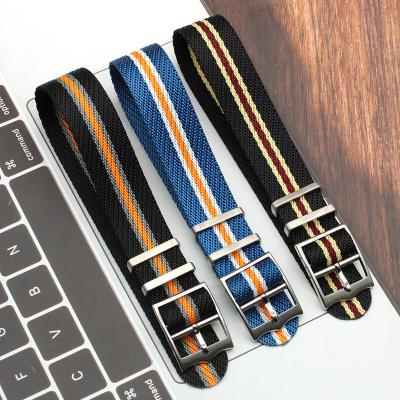 China Newest Good Quality Nylon Fabric Watch Band Nato Top Strap With Brushed Adjustable Buckle for sale