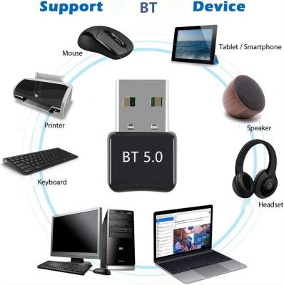 China Wireless USB BT 5.0 Dongle 4.0 Adapter Transmitter Music Receiver MINI BT5.0 Audio Adapter for Computer PC Laptop Tablet BT5.0 for sale