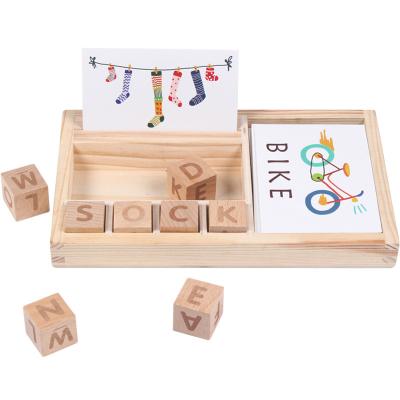 China Wooden wooden teaching aids for English word learning spelling for sale