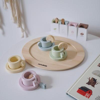 China Children toys children's kitchen puzzle pretend afternoon tea tea set set wooden toys for sale