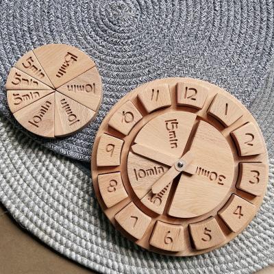 China The best clock comprehension and study wholesale children's educational toys in the table fun wooden clock cognitive toys for sale