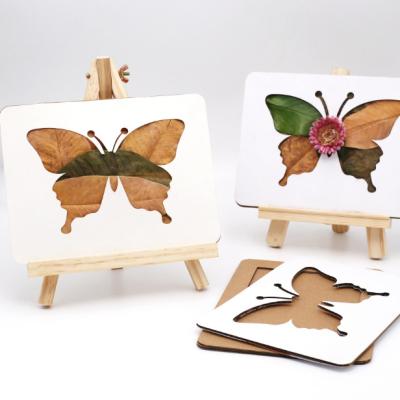 China Paper Best selling 4PCS Butterflies-shaped composite paper shelves and 7-inch wall photo display shelves for DIY hanging photo albums for sale