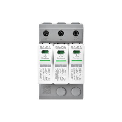 China Single Phase Surge Protector 40kA 3P G2040PV-B+C-4.5-800-3P DC Surge Protector for sale