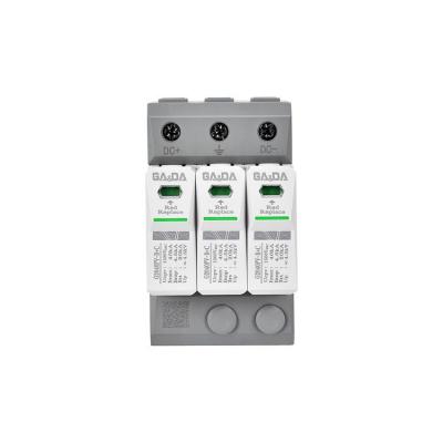 China 3P 40kA 2 SPD Pole Surge Protection Devices DC Surge Protector Device G2040PV-B+C-4.5-1500-3P for sale