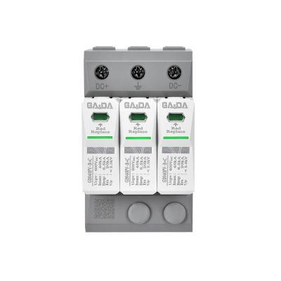 China Photovoltaic Solar System Surge Protector 3P 600V DC G2040PV-B+C-6.5-600-3P for sale